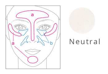 Apply to the raised portions of the face where additional dimensionality is desired